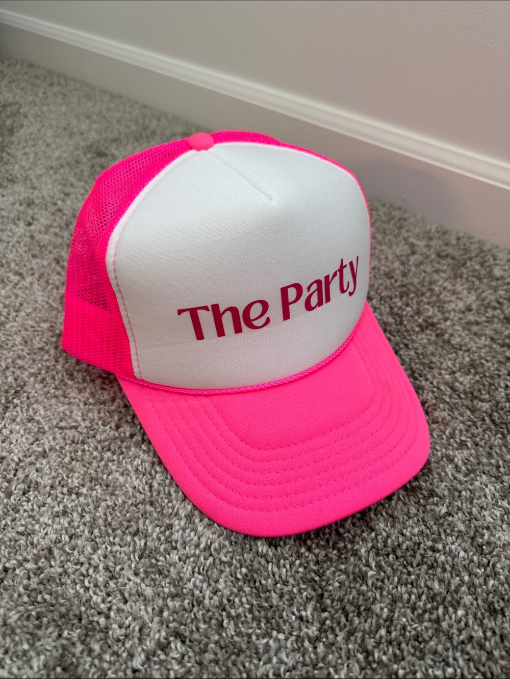 Hot Pink and White Trucker Hat The Party